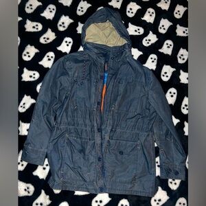 The Territory Ahead Blue Hooded Raincoat